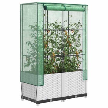 vidaXL Plantenbak verhoogd met kashoes 80x40x138 cm, Verzenden, Nieuw