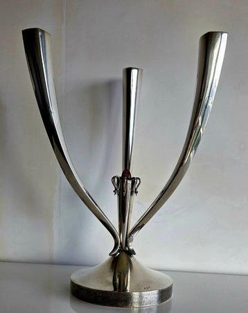 Kandelaar - .915 zilver, Antiek en Kunst