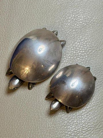 Beeldje - Set of Sea Turtles (2) - .925 zilver