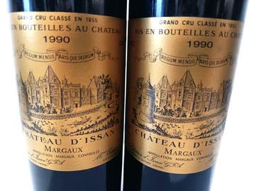 1990 Château dIssan - Margaux Grand Cru - 2 Flessen (0.75, Nieuw
