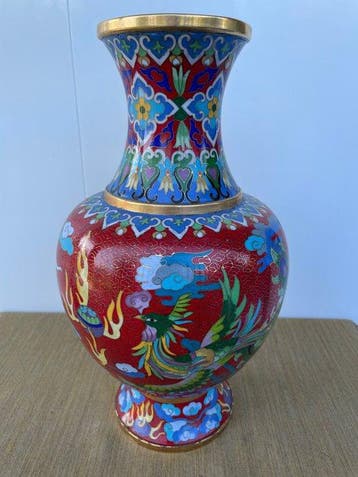 Vase - Bronze, Émail cloisonné - Chine (Sans prix de