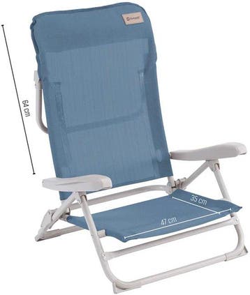 Strandstoel - Seaford - inklapbaar - oceaanblauw Outwell, Verzenden, Nieuw