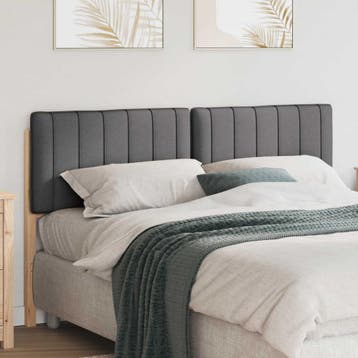 vidaXL Gestoffeerd hoofdbord Bruin en Donkergrijs 150 cm, Huis en Inrichting, Slaapkamer | Bedden, Verzenden, Nieuw