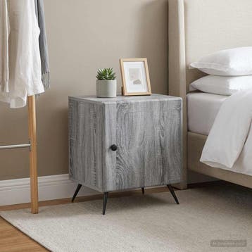 vidaXL Nachtkastje 2 st Grijs sonoma 43 x 34,5 x 50 cm, Verzenden, Nieuw