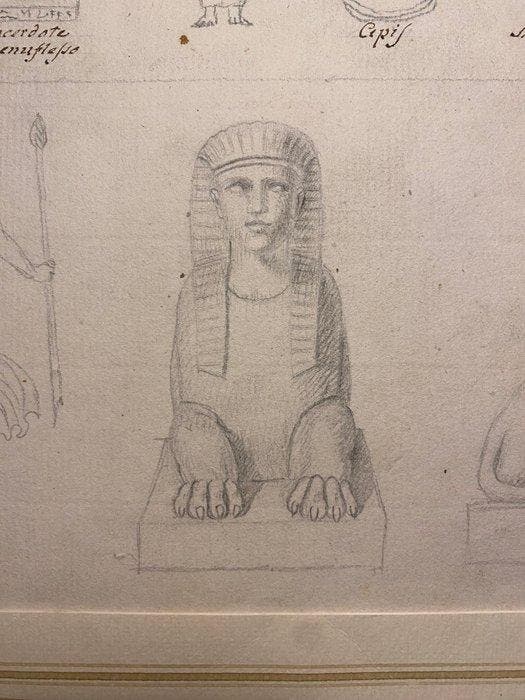 Luigi Basiletti 1780-1859 - Foglio di appunti archeologici, Antiek en Kunst, Antiek | Overige Antiek