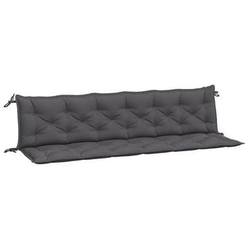 Coussins banc 200x50cm anthracite - Seconde chance, Verzenden
