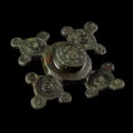 Oud-Romeins emailleversierde kruisvormige broche - grote, Antiek en Kunst
