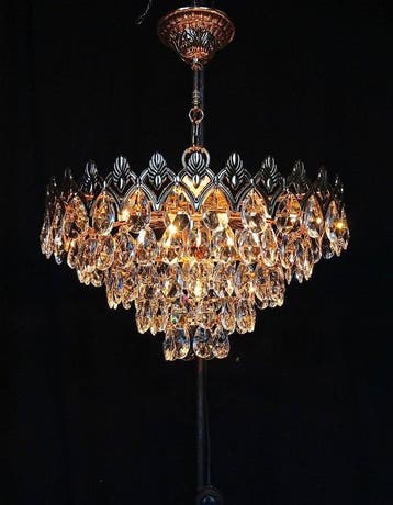 Kroonluchter - Kristal, Messing - Lustre tranen