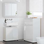 vidaXL Badkamermeubel Set met lade 3 pcs Hoogglans wit, Verzenden