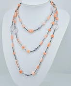 Corail - Hématite - Collier - Corail rose et améthyste