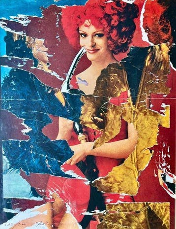 Mimmo Rotella (1918-2006) - La Benzinara, Antiek en Kunst