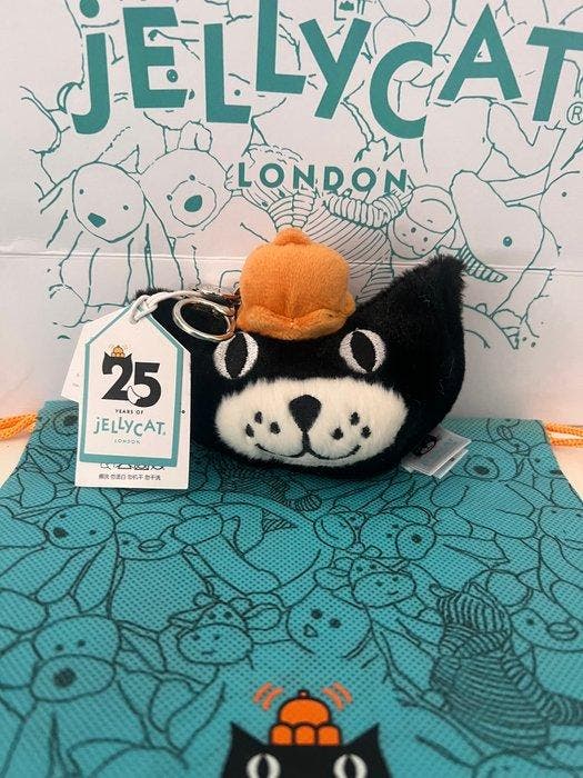 Jellycat - Pluche speelgoed Katze Schlüsselanhänger mit Ente, Antiek en Kunst, Antiek | Speelgoed