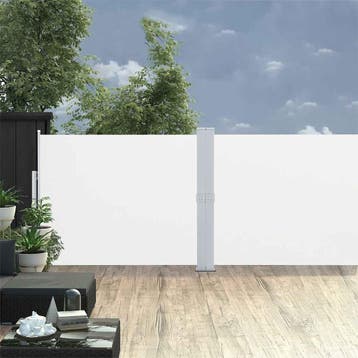 vidaXL Tuinscherm uittrekbaar 140x1200 cm crème, Verzenden, Nieuw