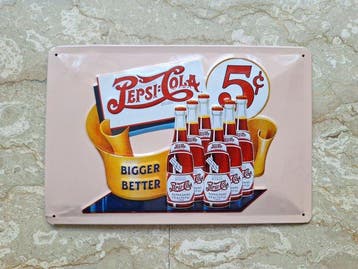Pepsi-Cola - Reclamebord - Metaal
