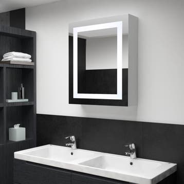 vidaXL Badkamerkast met spiegel en LED 50x13x70 cm, Verzenden, Nieuw