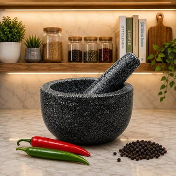 Handcrafted Spice & Herb Grinder - Vijzel en stamper -