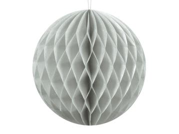 Honeycomb Bal Lichtgrijs 10cm, Verzenden