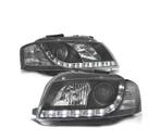 PHARES AUDI A3 8P 03-08 DAYLIGHT LED FOND NOIR, Verzenden