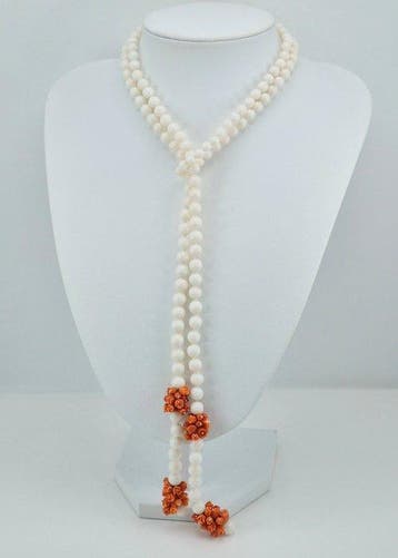 Koraal - Zilver - Halsketting - CORALLO BIANCO, Nieuw