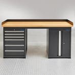 Datona Werkbank PRO bamboe met 6 lades en opbergkast - 200, Ophalen of Verzenden, Nieuw