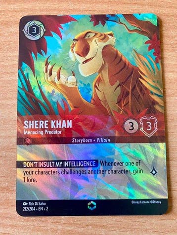 Ravensburger - 1 Card - Disney Lorcana - Shere Khan 212/204