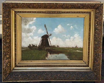 D.H Kruseman v Elten (1829-1904) - Hollands landschap, Antiek en Kunst