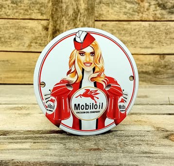 Mobiloil Vacuum oil company Lady, Collections, Marques & Objets publicitaires, Verzenden