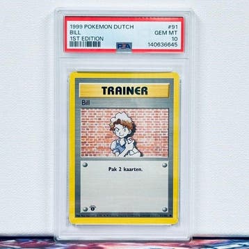 Pokémon Graded card - BILL #91 1ST EDITION - Pokémon - PSA, Hobby en Vrije tijd, Verzamelkaartspellen | Pokémon, Nieuw
