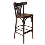 Nieuwe Barstoel Lotte z/a - Noten- Vintage/Café, Ophalen