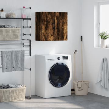 vidaXL Wandkast 60x31x60 cm bewerkt hout gerookt, Verzenden, Nieuw