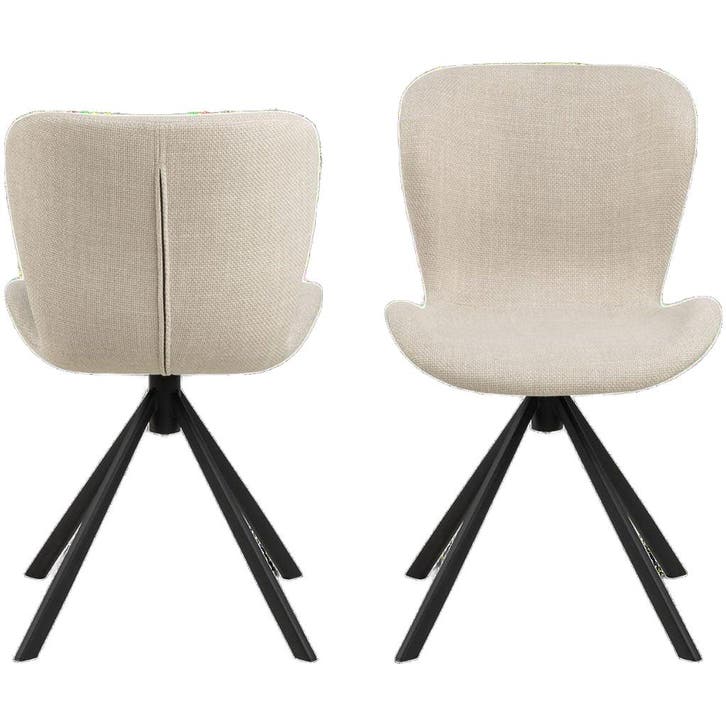 De Rebellenclub Pescara Eetkamerstoel - Set Van 2 - Beige, Maison & Meubles, Chaises, Envoi