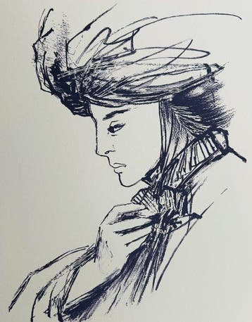 Hervé Loilier (1948) - Portrait - Lithographie originale, Antiquités & Art