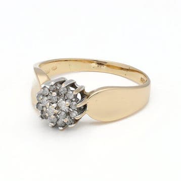 Bague - 14 carats Or jaune Diamant (Naturelle)