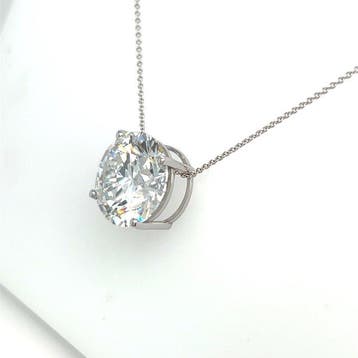 Halsketting - 14 karaat Witgoud - 3.00ct. tw. Diamant, Nieuw