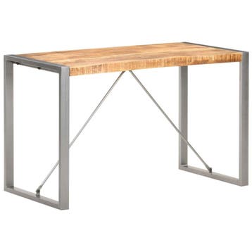 vidaXL Eettafel 120x60x75 cm massief ruw mangohout, Huis en Inrichting, Tafels | Eettafels, Verzenden, Nieuw