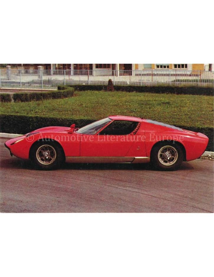 1966 LAMBORGHINI MIURA P400 ANSICHTKAART, Boeken, Auto's | Folders en Tijdschriften, Ophalen of Verzenden