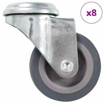 vidaXL 8 st Zwenkwielen met boutgaten 50 mm, Verzenden, Nieuw