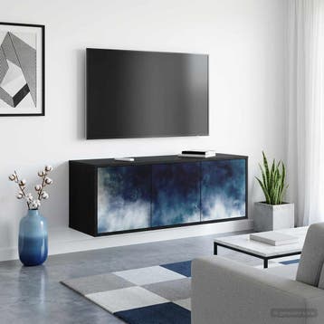 vidaXL Wand gemonteerd TV Kast RAALTE 102 x 33 x 40 cm Zwart, Verzenden, Nieuw