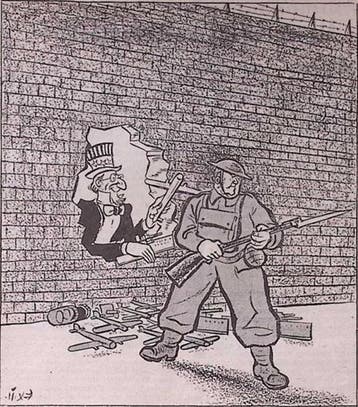 Vrij Nederland - Rug tegen de muur (lijst optie), Verzamelen, Militaria | Tweede Wereldoorlog, Verzenden, Foto of Poster