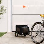 vidaXL Hondenfietstrailer oxford stof en ijzer zwart, Verzenden