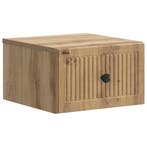 vidaXL Muurbevestigde Nachttafel Artisanaal eiken 33 x 34,5, Huis en Inrichting, Verzenden, Nieuw