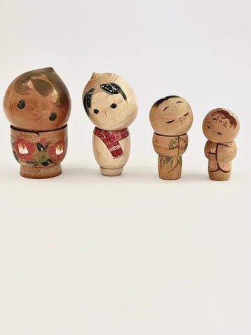 Kokeshi créative ÎlIF Z | U/ poupée kokeshi - Bois - Japon