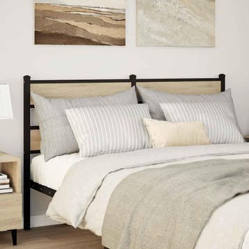 vidaXL Vervangend hoofdbord 140 cm ijzer en bewerkt hout, Huis en Inrichting, Slaapkamer | Bedden, Verzenden, Nieuw