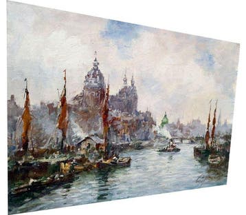 Mikhail Kraiev (1957) - Amsterdam au fil de l’eau - Bateaux