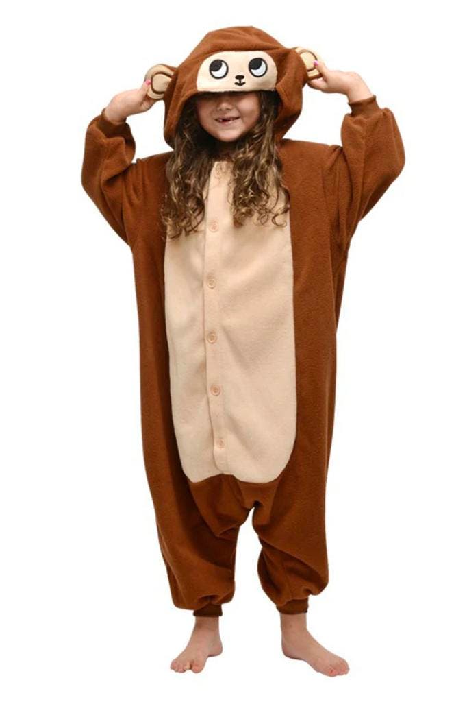 KIMU® Onesie Aap Pakje 98-104 Apenpak Monkey Kostuum Bruin P, Enfants & Bébés, Costumes de carnaval & Déguisements, Enlèvement ou Envoi