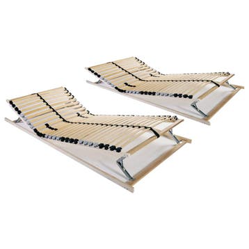 vidaXL Lattenbodems 2 st met 28 latten 7 zones 90x200 cm, Verzenden, Nieuw