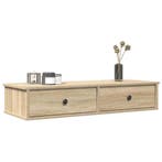 vidaXL Wandschap met lades 100x37,5x19 cm bewerkt hout, Verzenden, Nieuw