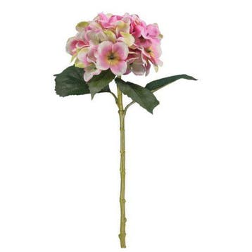 Hortensia Roze/Crème Zijdenbloem 51 cm per stuk, Maison & Meubles, Accessoires pour la Maison | Plantes & Fleurs artificielles