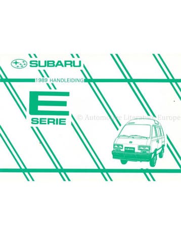1989 SUBARU SUMO INSTRUCTIEBOEKJE NEDERLANDS