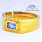 Zonder minimumprijs - Ring Zilver, Naturali Diamant en, Nieuw